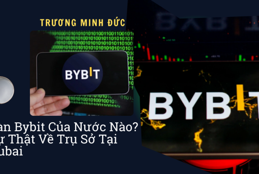 Hình ảnh sàn Bybit tại Dubai với biểu đồ thị trường tiền điện tử.