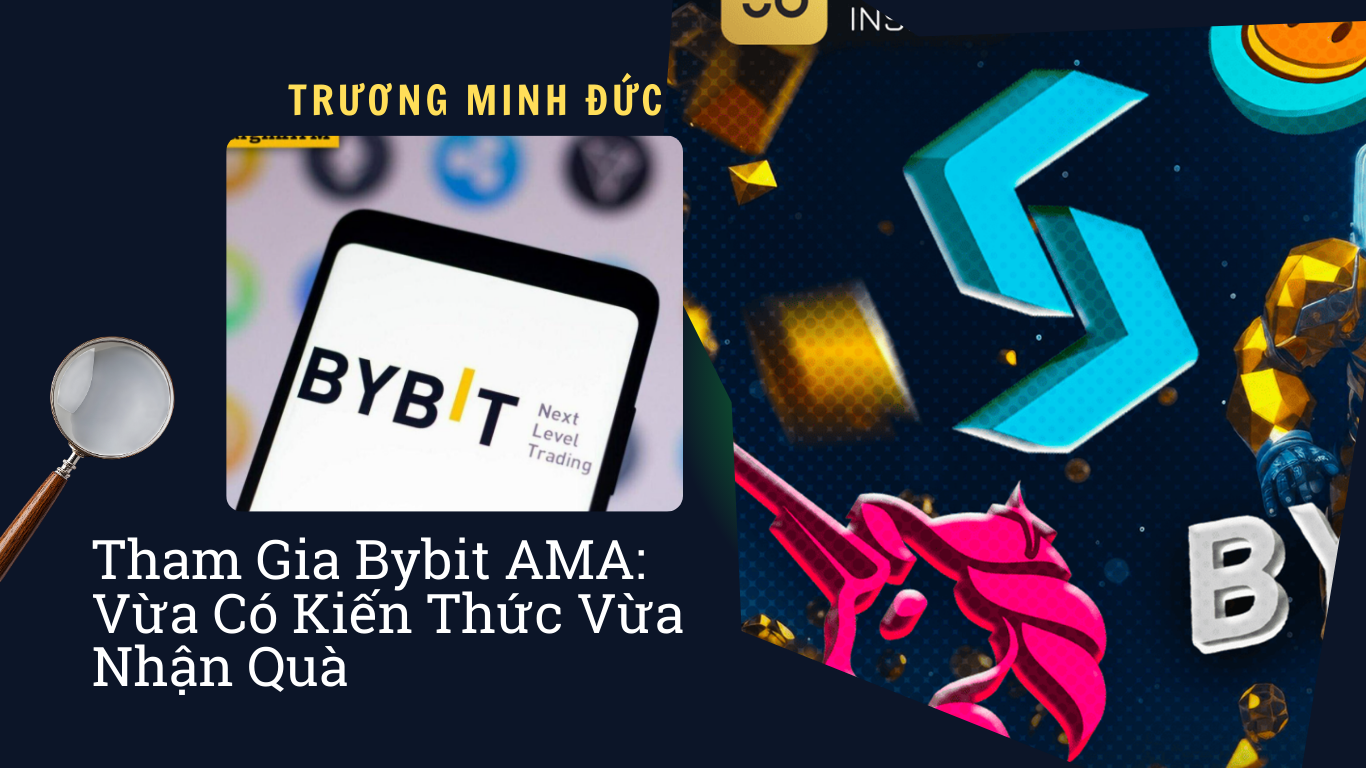 Hình ảnh mô tả cuộc trò chuyện AMA của Bybit với kiến thức về tiền điện tử và phần thưởng dành cho n.