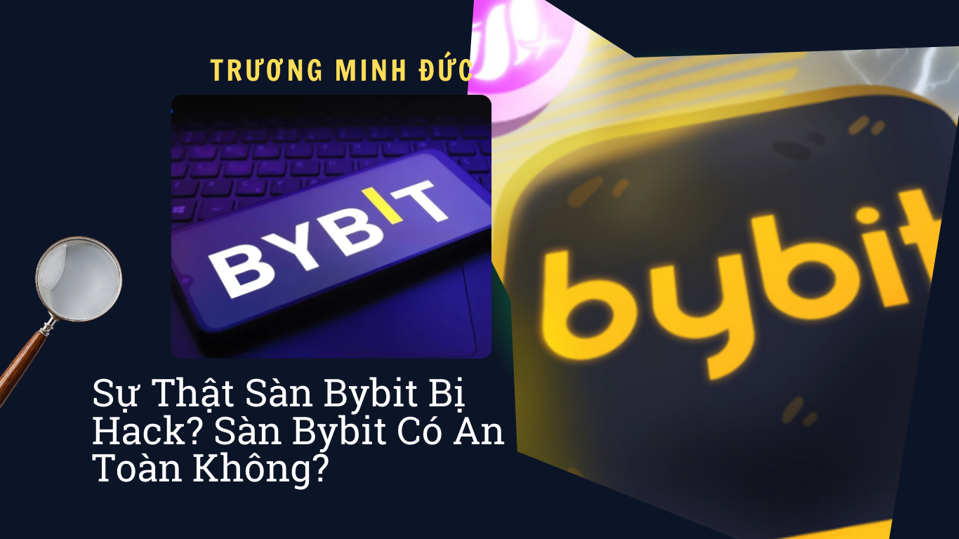 Hình ảnh logo Bybit và câu hỏi về an ninh của sàn giao dịch tiền điện tử.