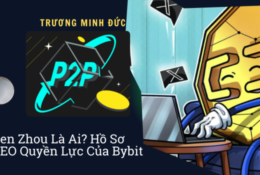 Hình ảnh nhân vật hoạt hình 2D trong không gian, biểu tượng tiền và các biểu tượng liên quan đến côn.