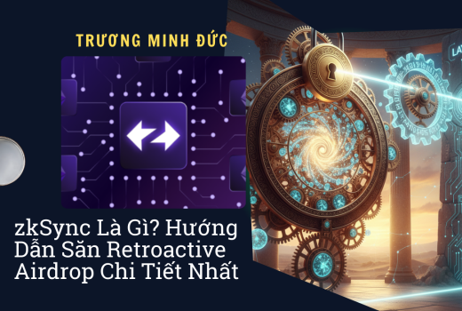 Hình ảnh mô tả về zkSync và công nghệ blockchain liên quan đến airdrop và sàn giao dịch.