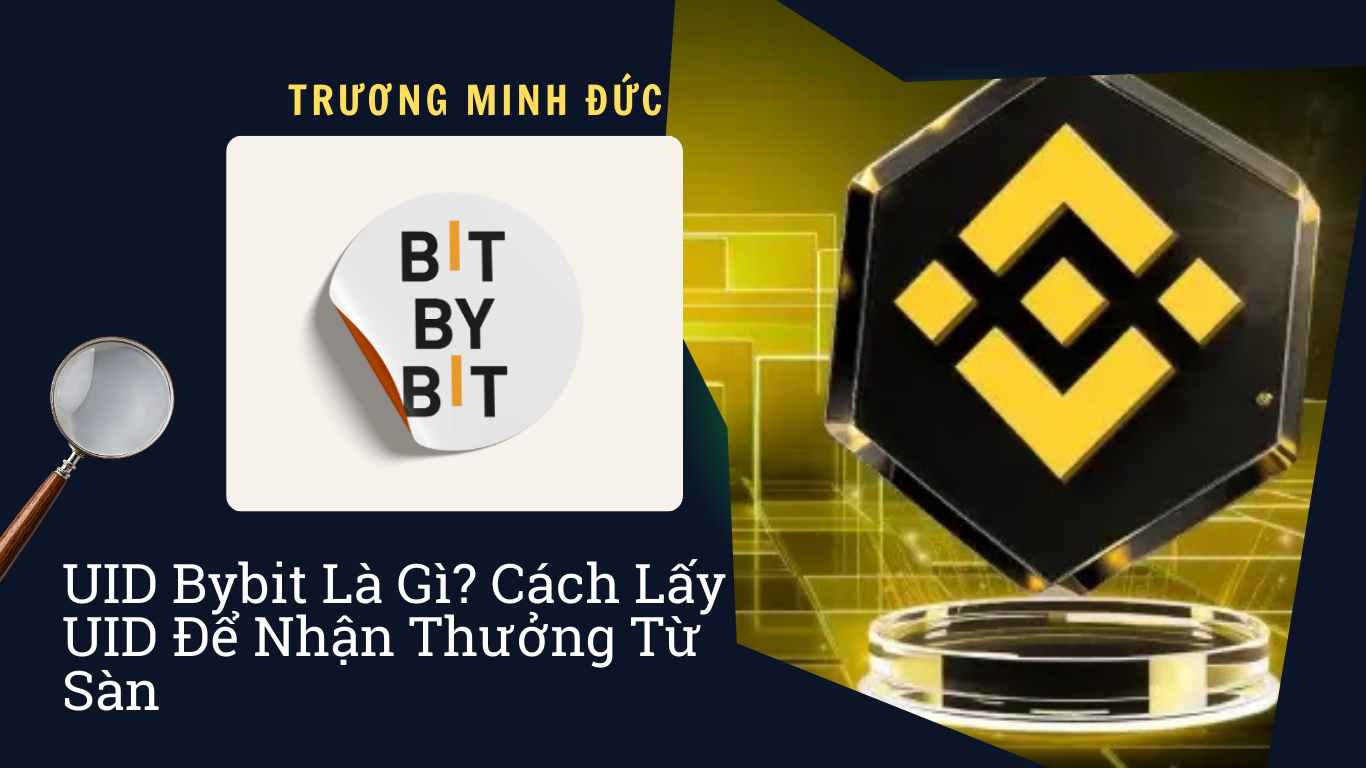 Hình ảnh logo Bybit và Binance thể hiện chủ đề về cách lấy UID để nhận thưởng.