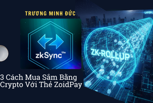 Hình ảnh về mua sắm bằng Crypto qua ZoidPay và công nghệ ZK-Rollup.