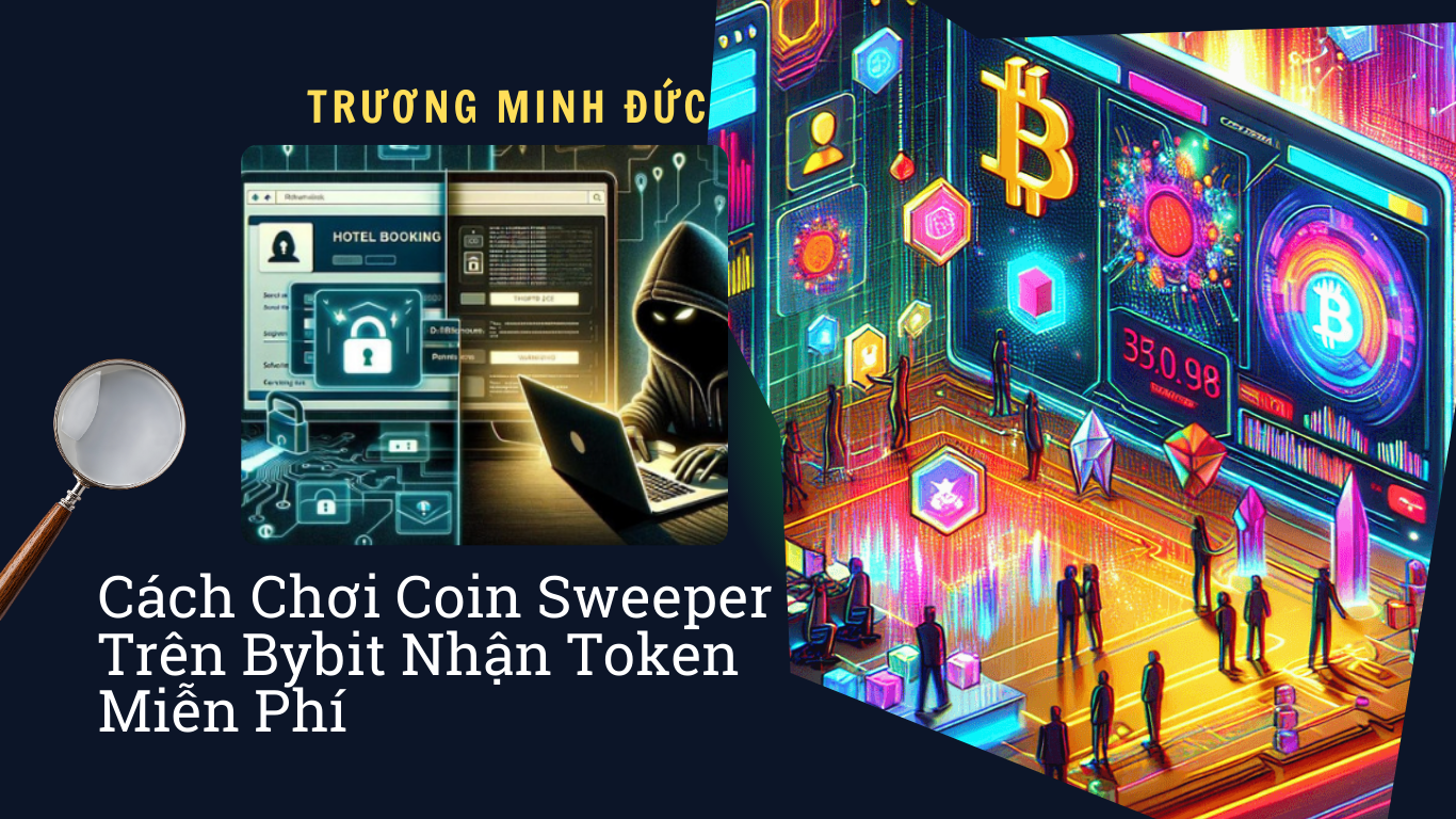 Hình ảnh mô tả game Coin Sweeper trên nền tảng Bybit với các biểu tượng tiền mã hóa và người chơi th.