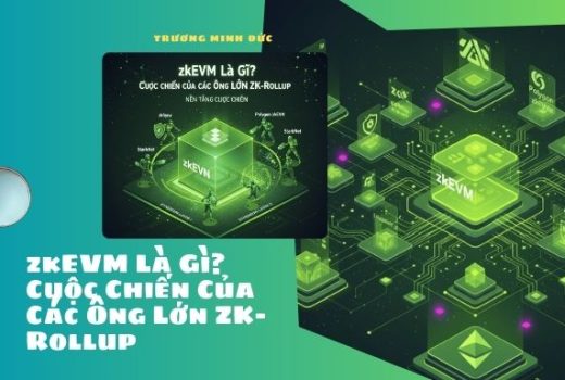 Hình ảnh mô tả về zKEVM, công nghệ zk-rollup và cuộc chiến giữa các công ty lớn trong lĩnh vực này.