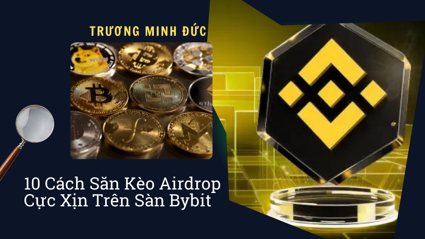 Hình ảnh về các đồng tiền mã hóa và logo Binance.
