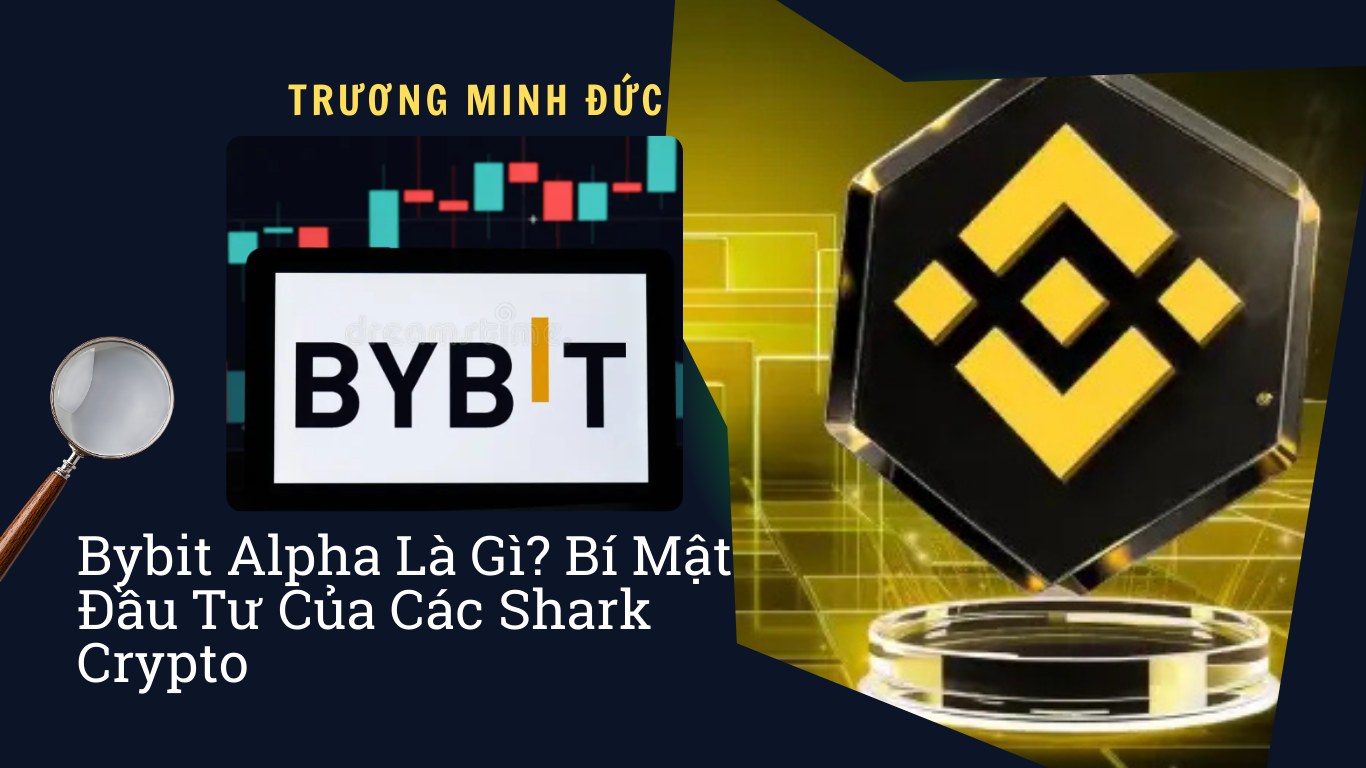 Biểu tượng Binance Crypto và màn hình Bybit Alpha trong hình ảnh này.