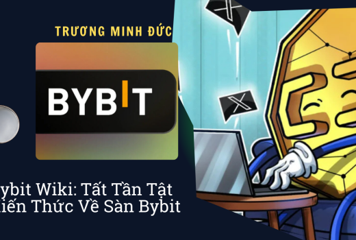 Hình ảnh logo Bybit và biểu tượng robot vui vẻ, thể hiện kiến thức về sàn giao dịch tiền điện tử Byb.