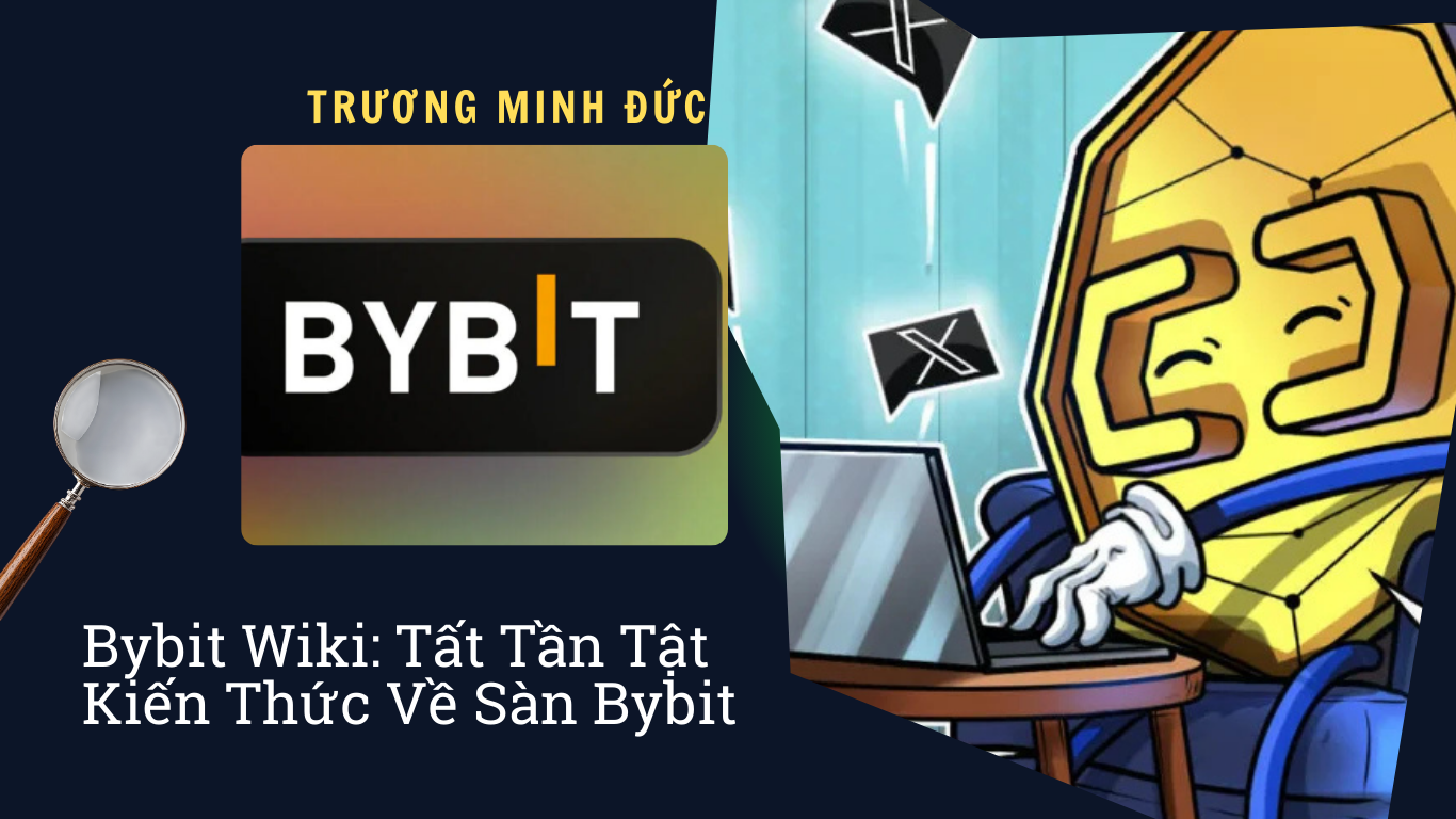 Hình ảnh logo Bybit và biểu tượng robot vui vẻ, thể hiện kiến thức về sàn giao dịch tiền điện tử Byb.