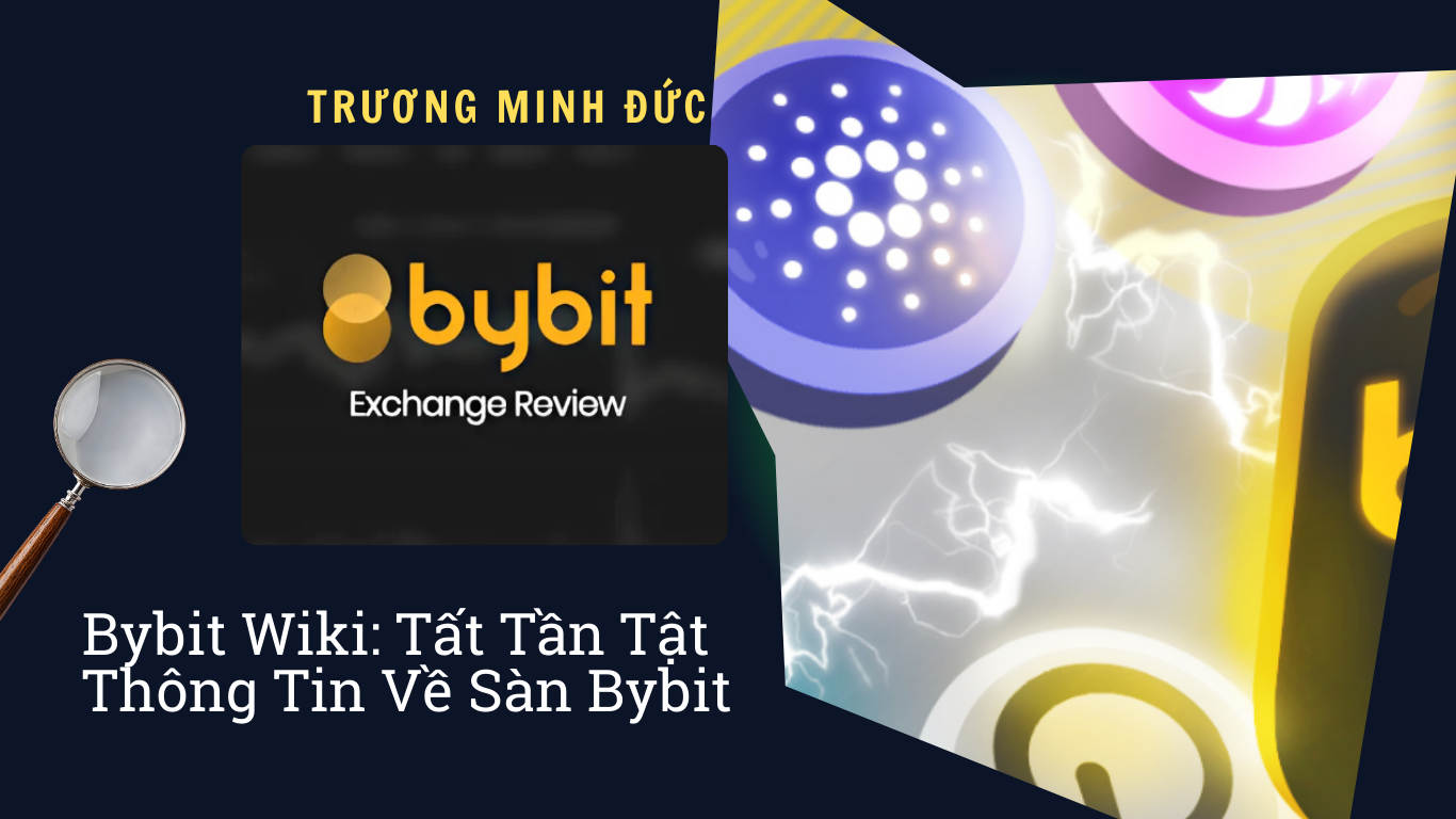 Logo Bybit và các biểu tượng tiền điện tử nổi bật trong hình ảnh.