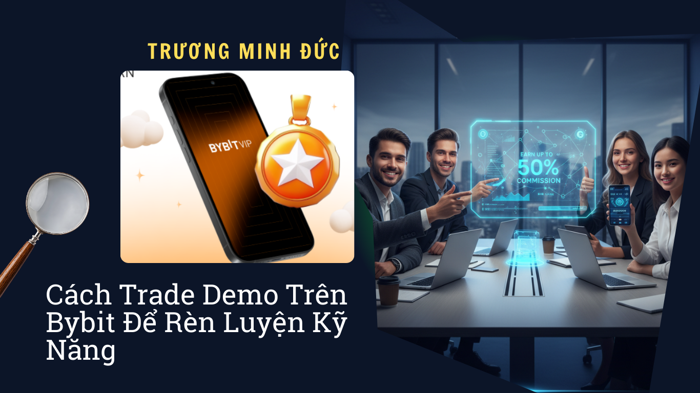Nhóm người tham gia hội thảo về giao dịch demo trên nền tảng Bybit.