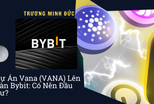 Hình ảnh thể hiện logo dự án VANA và các biểu tượng tiền điện tử liên quan.