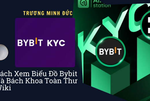 Hình ảnh thể hiện biểu đồ Bybit và sách hướng dẫn toàn thư Wiki.