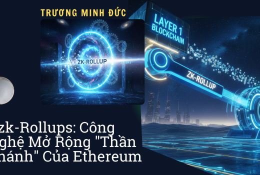 Hình ảnh mô tả công nghệ zk-Rollups mở rộng blockchain Ethereum.