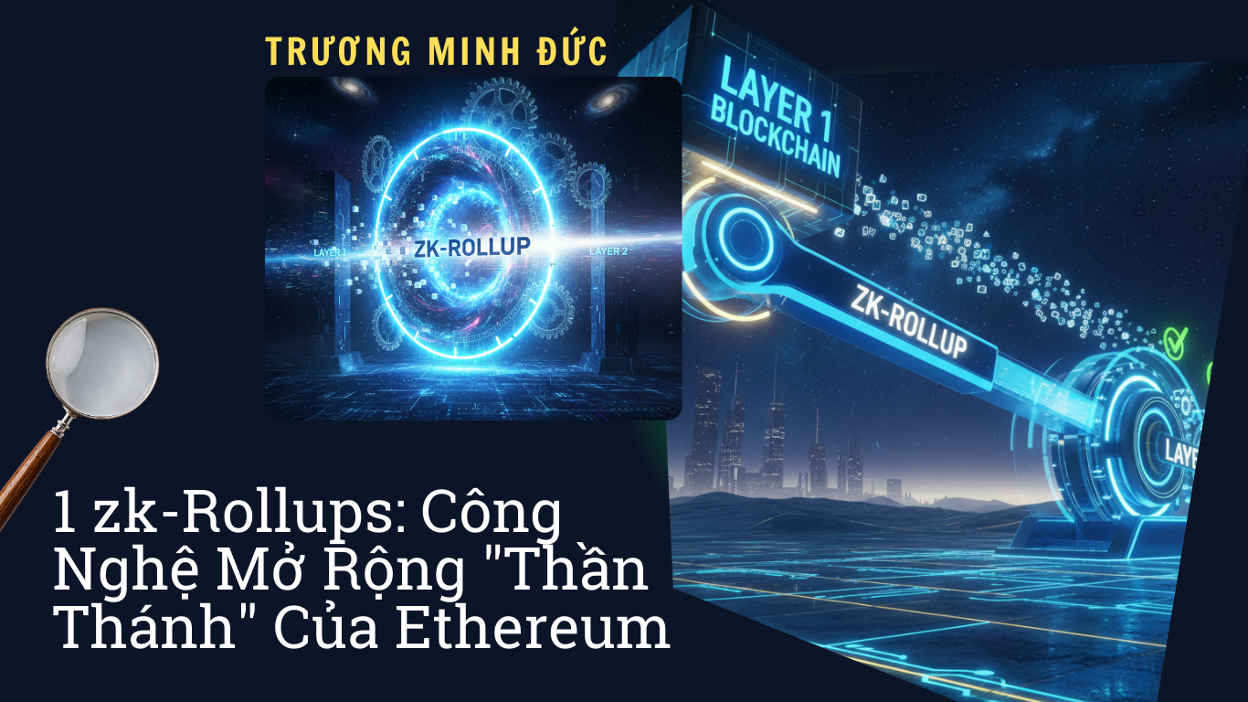 Hình ảnh mô tả công nghệ zk-Rollups mở rộng blockchain Ethereum.