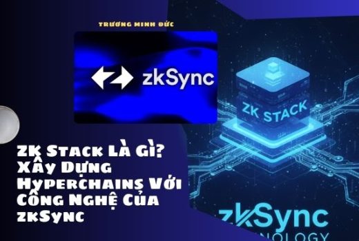 Hình ảnh mô tả ZK Stack và công nghệ Hyperchains của zksync trong blockchain.