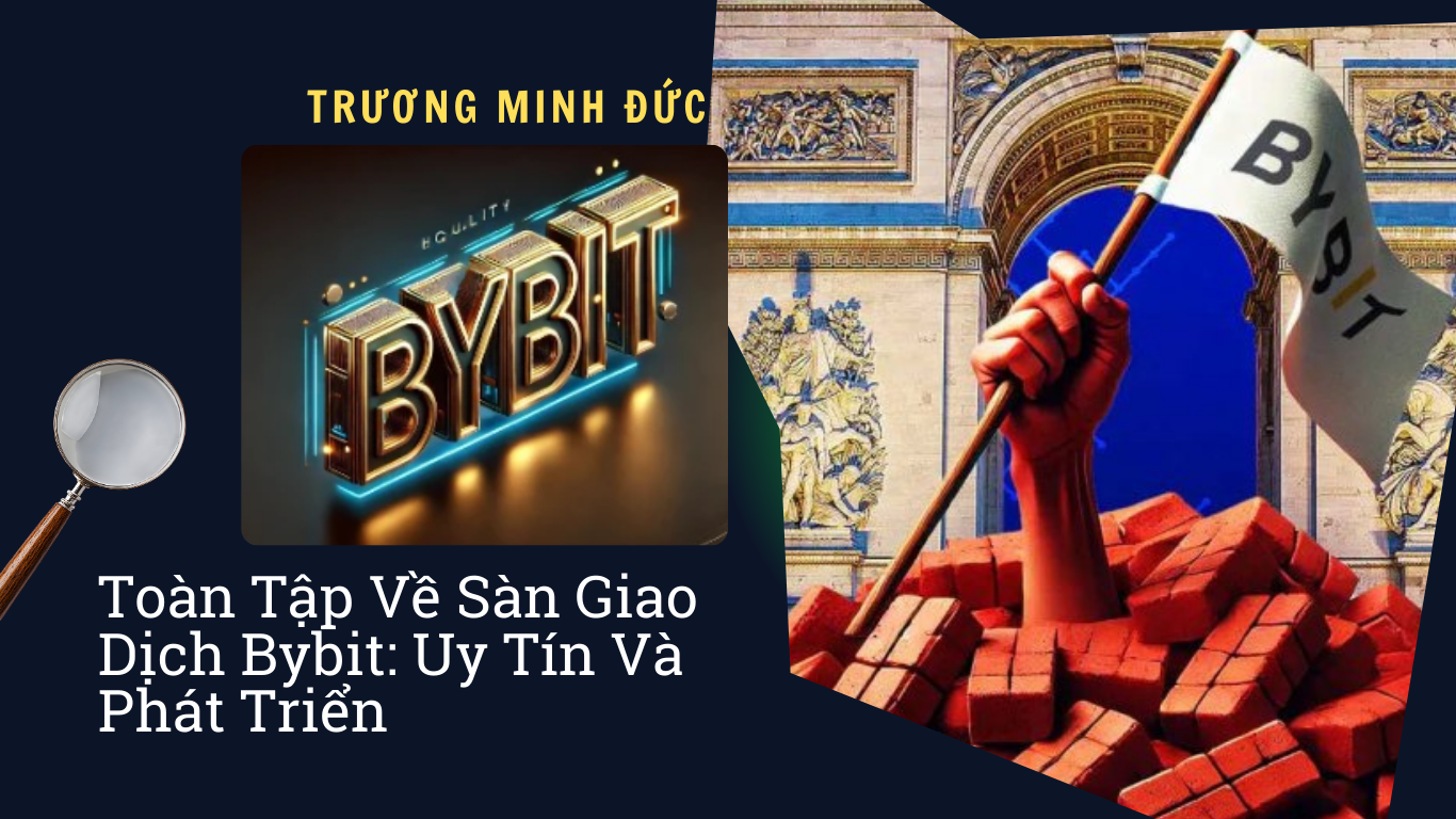 Hình ảnh biểu tượng Bybit và biểu ngữ biểu tượng của sàn giao dịch.