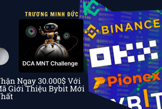 Hình ảnh logo các sàn giao dịch tiền điện tử Binance, OKX, Pionex, MBIT.