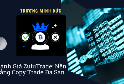 Hình ảnh mô tả biểu tượng ZuluTrade và dữ liệu mã hóa liên quan đến giao dịch tiền điện tử.