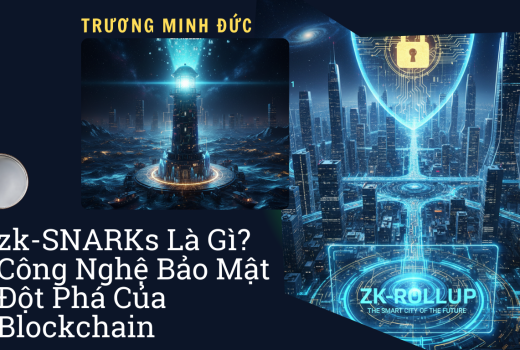 Hình ảnh về công nghệ bảo mật blockchain và zk-SNARKs trong môi trường đô thị hiện đại.