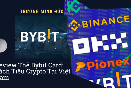 Hình ảnh các logo của các sàn giao dịch tiền điện tử như Binance, OKX, Pionex, Bybit.