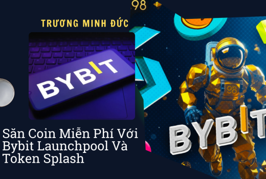 Hình ảnh logo Bybit và astronaut trong nền không gian sáng tạo.